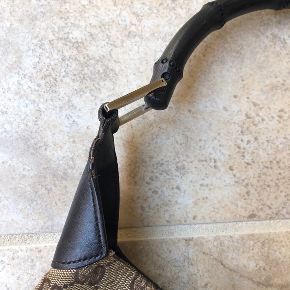 ❌SOLD❌ Gucci Bamboo Handle Tie Shoulder Bag - Picture 7 of 8